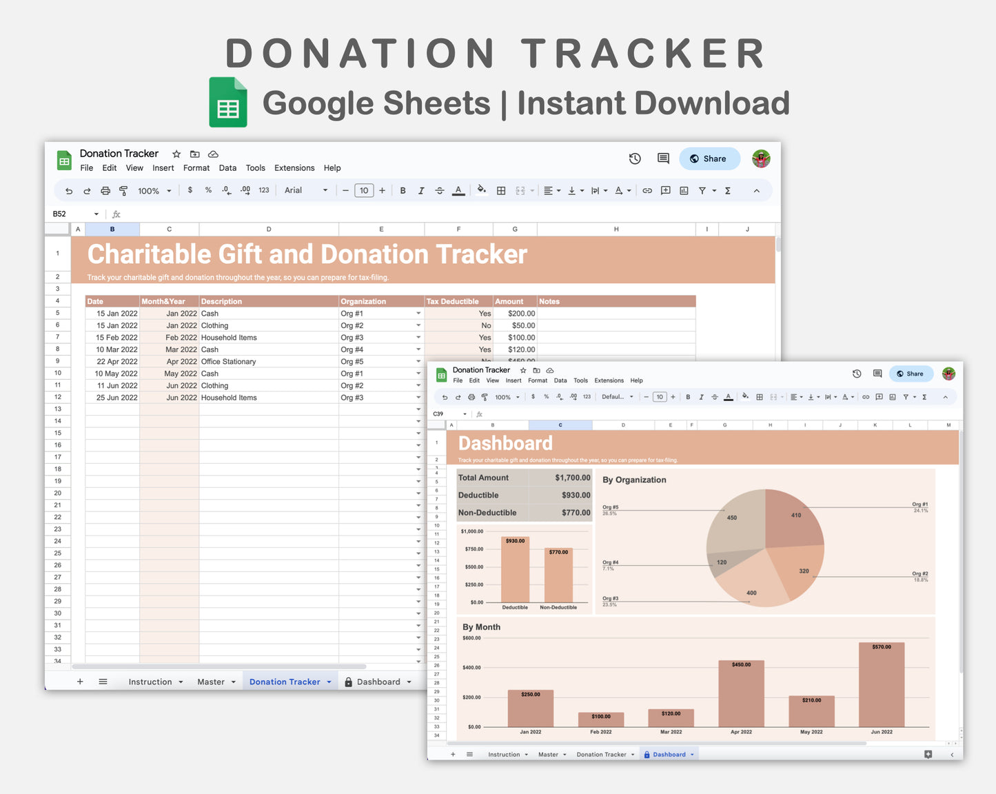 Google Sheets - Donation Tracker - Neutral