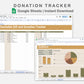 Google Sheets - Donation Tracker - Boho