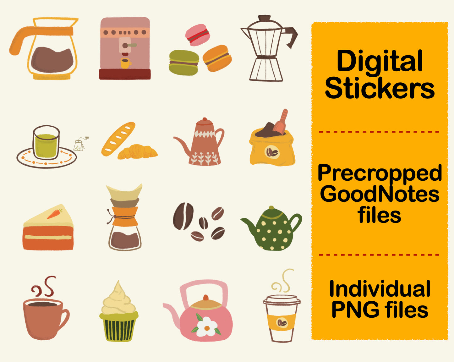 Digital Sticker - Coffee and Tea