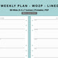 B6 Wide Inserts - Weekly Plan - WO2P - Lined