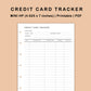 Mini Happy Planner Inserts - Credit Card Tracker