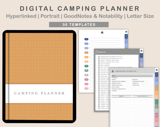 Digital Camping Planner - Spring
