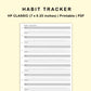 Classic HP Inserts - Habit Tracker