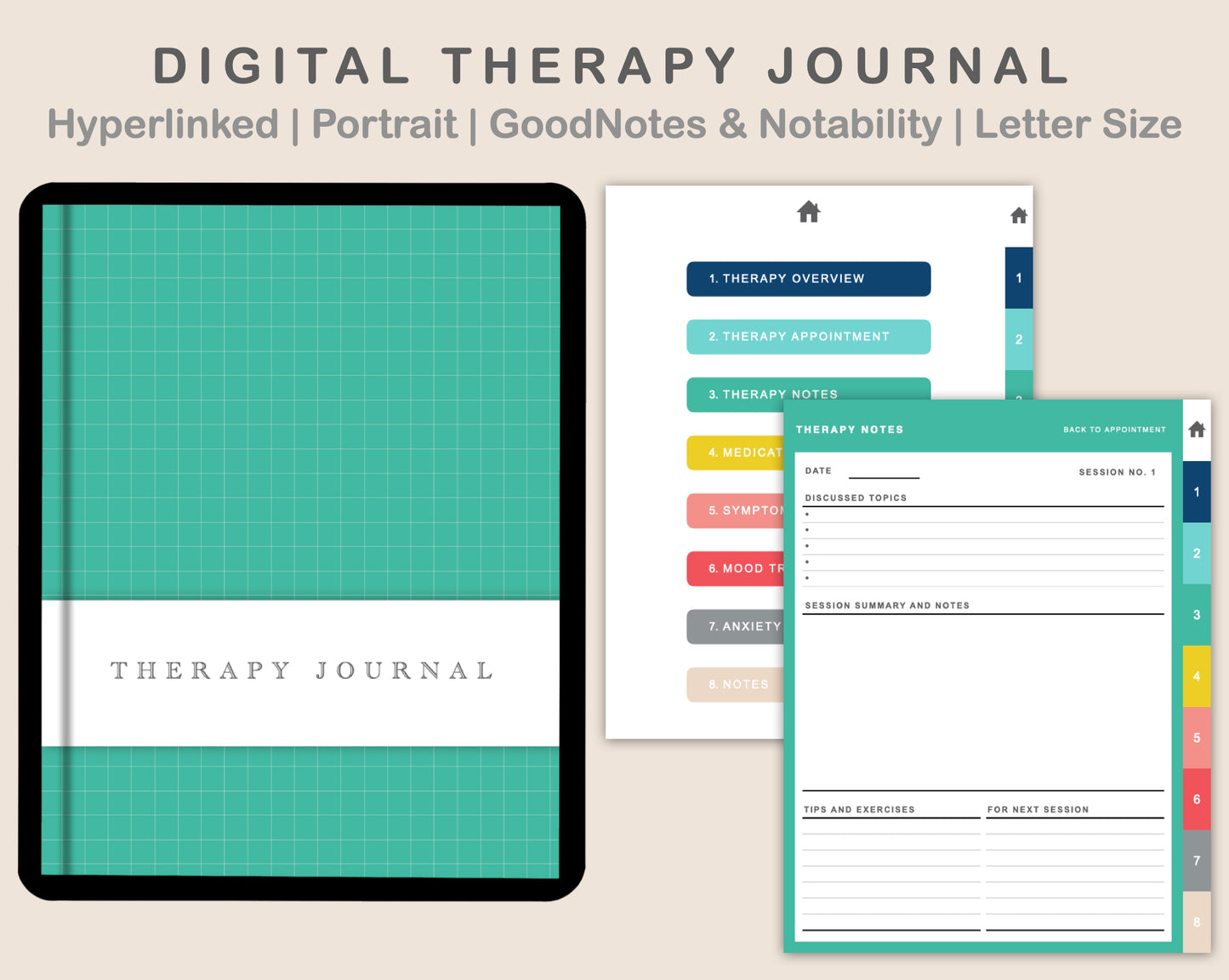 Digital Therapy Journal - Colorful