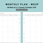 B6 Wide Inserts - Monthly Plan - MO2P
