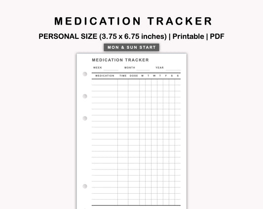 Personal Inserts - Medication Tracker