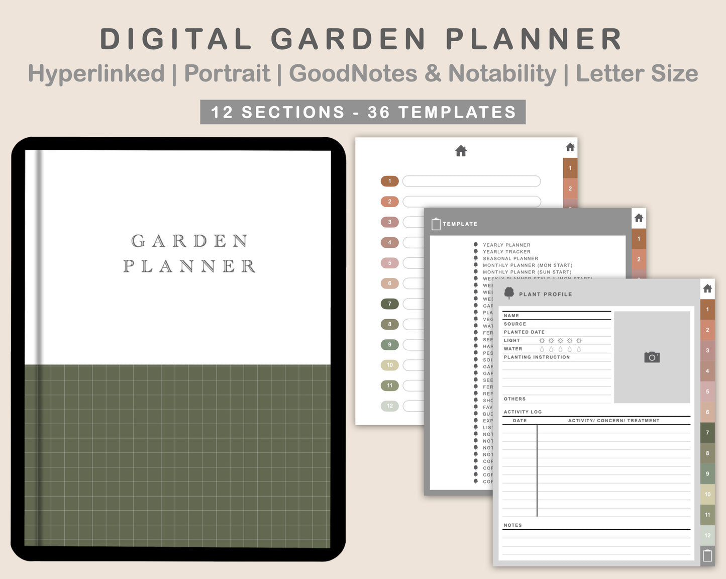 Digital Garden Planner - Neutral