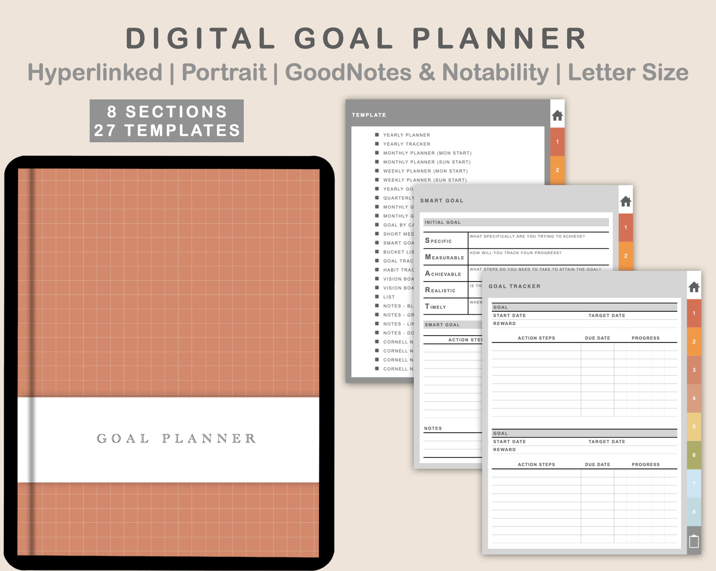 Digital Goal Planner - Autumn