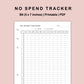 B6 Inserts - No Spend Tracker