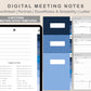 Digital Meeting Notes - Portrait - Classic Blue