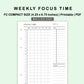 FC Compact Inserts - Weekly Focus Time