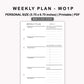 Personal Inserts - Weekly Plan - WO1P - with Top Priority