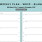 B6 Wide Inserts - Weekly Plan - WO2P - Blank