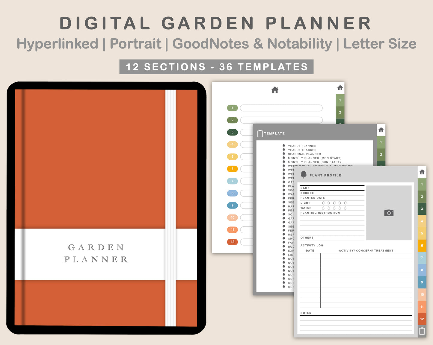 Digital Garden Planner - Bright