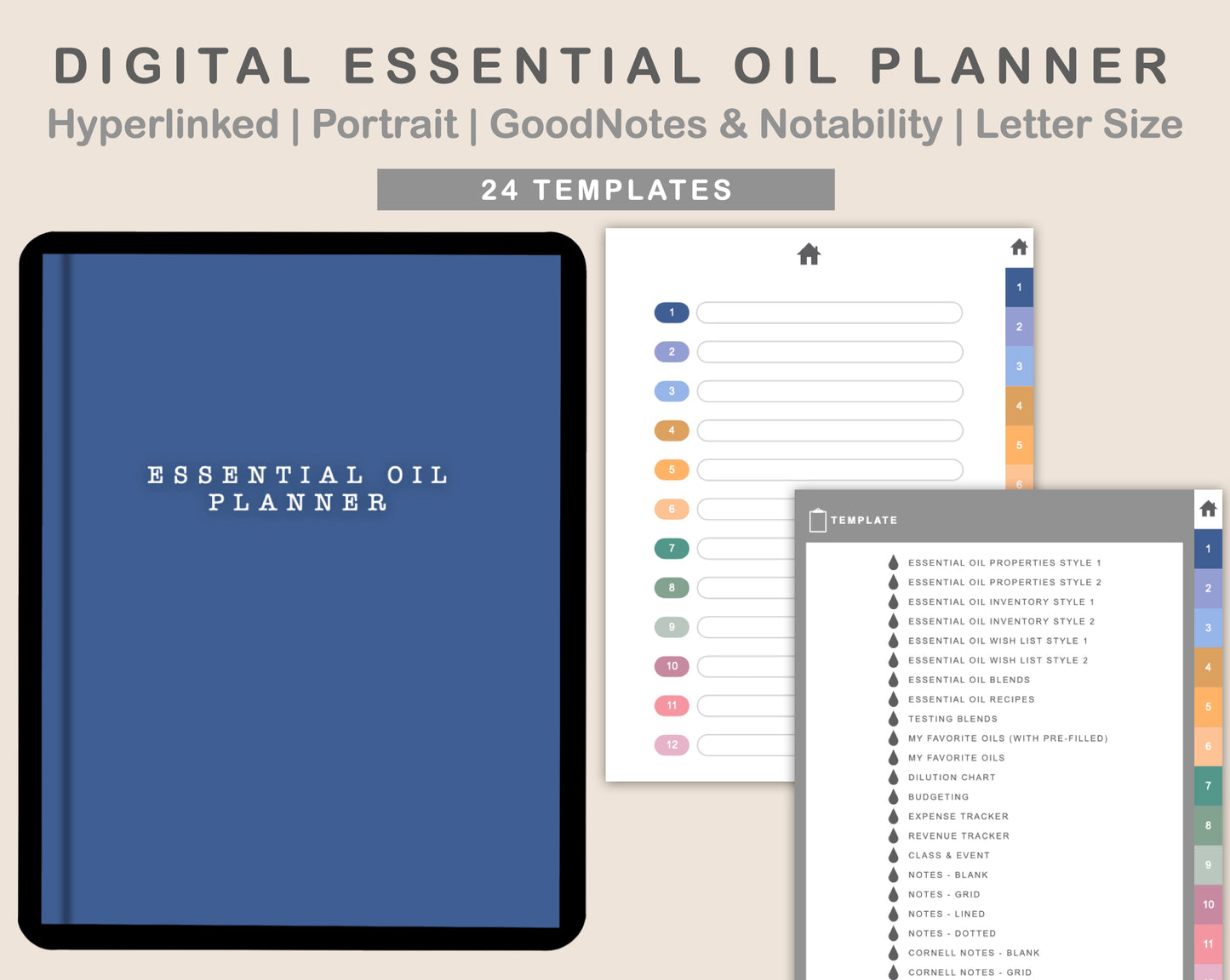 Digital Essential Oil Planner - Spring