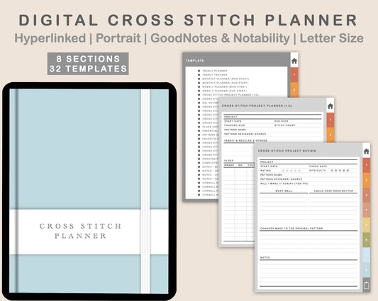 Digital Cross Stitch Planner - Autumn