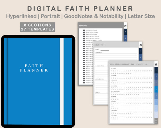 Digital Faith Planner - Classic Blue
