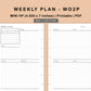 Mini Happy Planner Inserts - Weekly Plan - WO2P - with Calendar