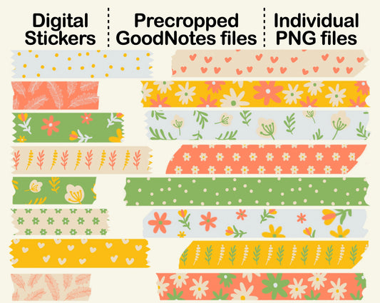 Digital Washi Tape - Spring Floral