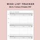 B6 Inserts - Wish List Tracker by Wish List For
