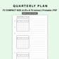 FC Compact Inserts - Quarterly Plan with Calendar