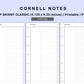 Skinny Classic HP Inserts - Cornell Notes