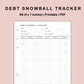 B6 Inserts - Debt Snowball Tracker