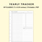 Classic HP Inserts - Yearly Tracker