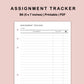 B6 Inserts - Assignment Tracker