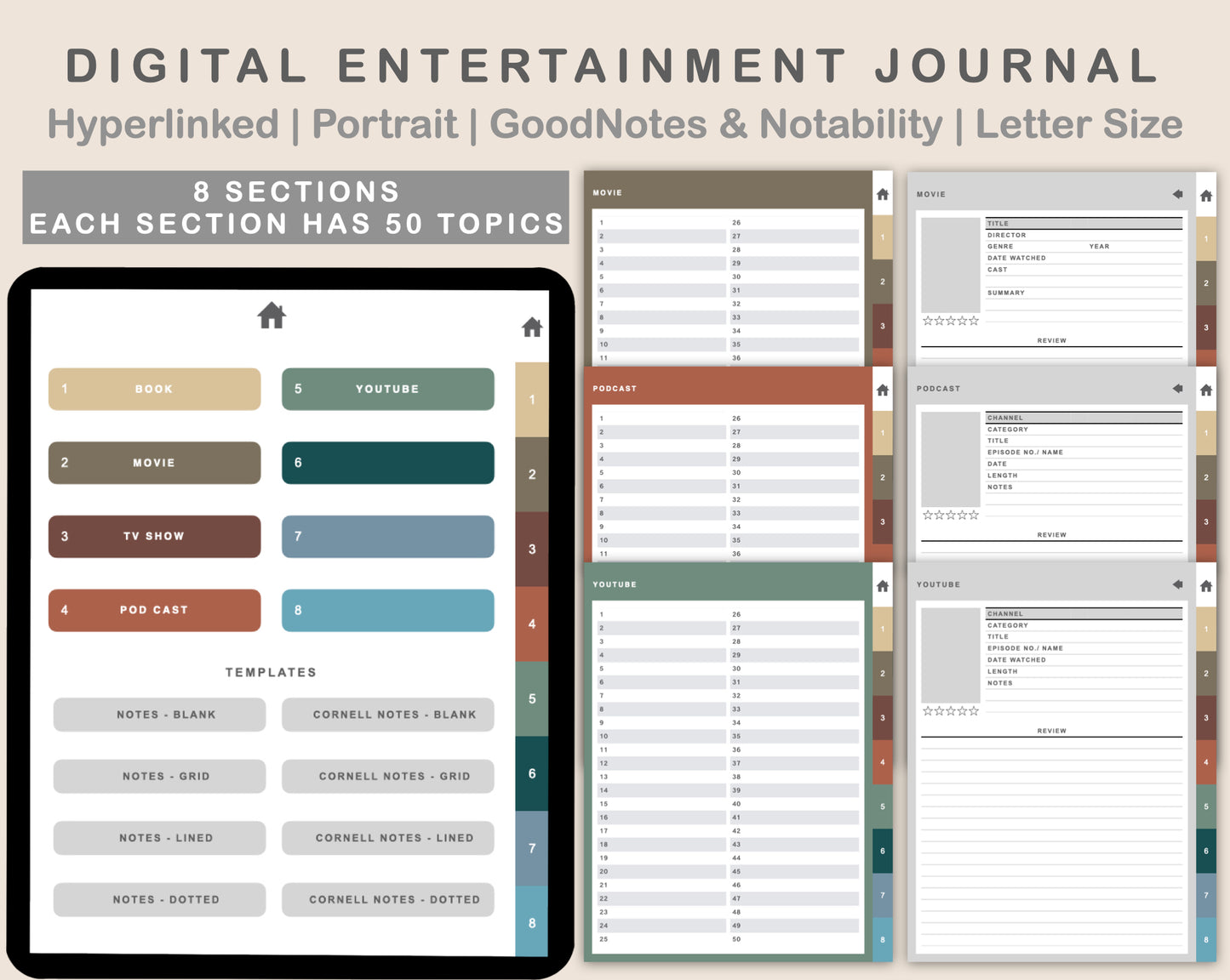 Digital Entertainment Planner - Muted
