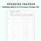 Personal Wide Inserts - Spending Tracker