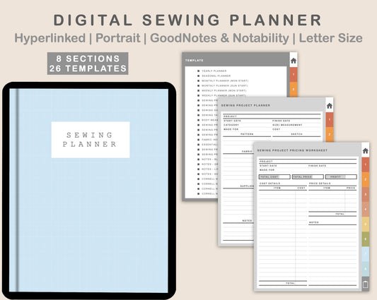 Digital Sewing Planner - Autumn