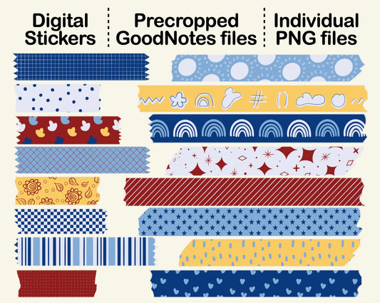 Digital Washi Tape - Gentle Blue