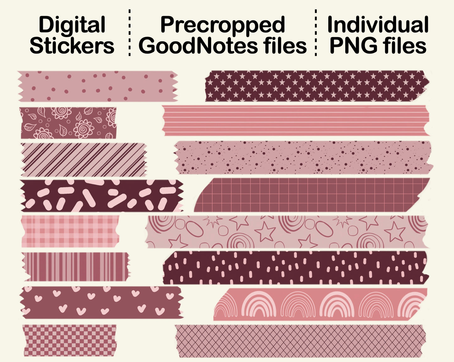 Washi Tape Digital Stickers