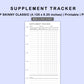 Skinny Classic HP Inserts - Supplement Tracker