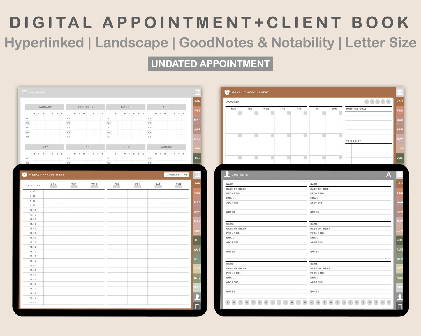 Digital Appointment Planner - Neutral