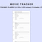 Skinny Classic HP Inserts - Movie Tracker