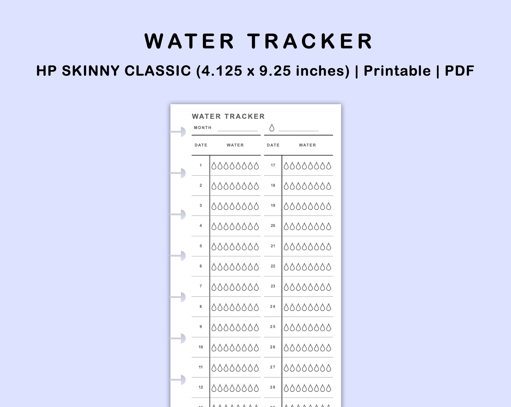 Watertrace Insert Skinny Classic HP Inserts - Water Tracker – kjunstudio