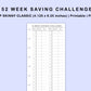 Skinny Classic HP Inserts - 52 Week Saving Challenge