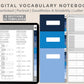Digital Vocabulary Notebook - Classic Blue