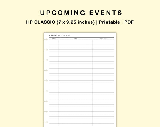 Classic HP Inserts - Upcoming Event