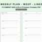 FC Compact Inserts - Weekly Plan - WO2P - Lined