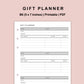B6 Inserts - Gift Planner