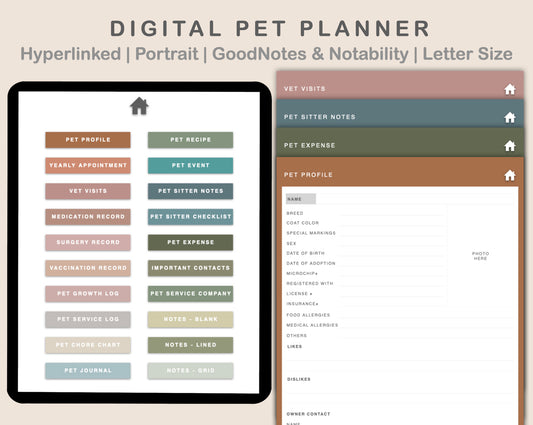 Digital Pet Planner - Neutral