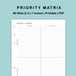 B6 Wide Inserts - Priority Matrix