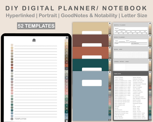 DIY Digital Planner - Portrait - Muted