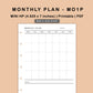 Mini Happy Planner Inserts - Monthly Plan - MO1P
