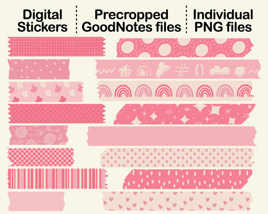 Digital Washi Tape - Bright Pink