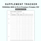 Personal Wide Inserts - Supplement Tracker
