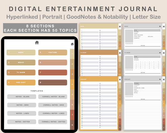 Digital Entertainment Planner - Warm
